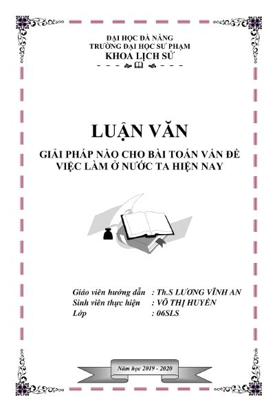 Tổng Hợp 40 Mẫu Bìa Luận Văn Thạc Sĩ Đẹp 100 MIỄN PHÍ