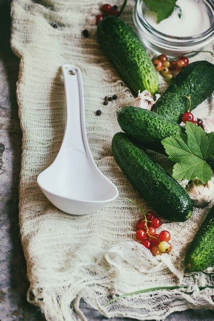 Premium Photo Fresh Cucumbers Prepared For Pickling