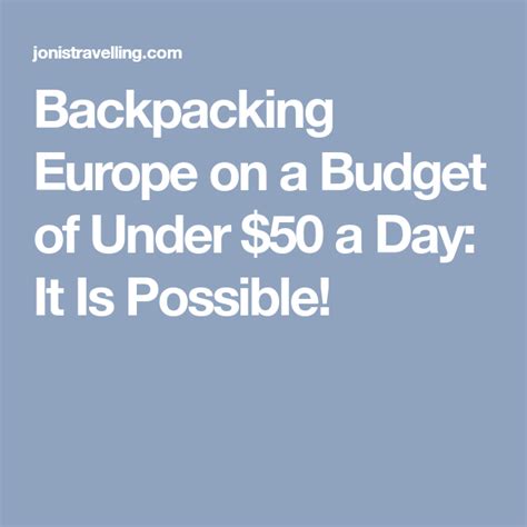 How To Backpack Through Europe On A Day Iucn Water