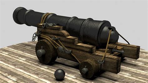 Pirate Cannon 3d Model Cgtrader