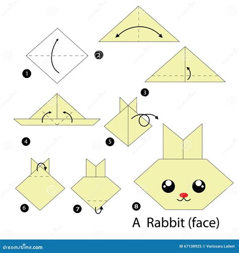 Instructions Tape Par Tape Comment Faire Origami Un Lapin