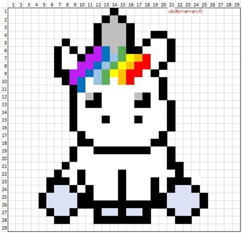 Dessin Pixel Licorne Facile Les Dessins Et Coloriage