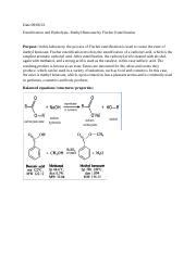 Fischer Esterification Of Methyl Benzoate Lab Experiment Course Hero