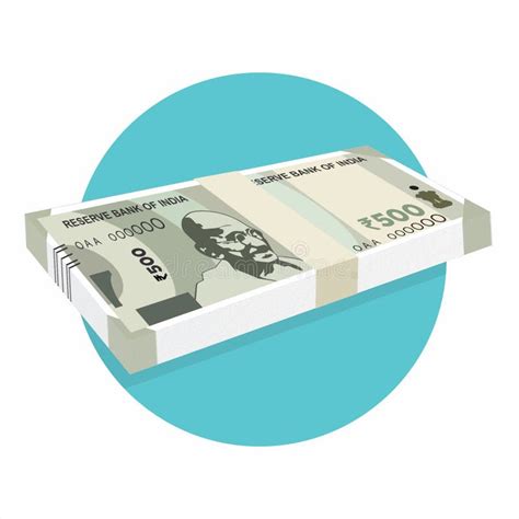 Vector Of Pack Of Indian Currency Editable Illustration Of Bundle Of