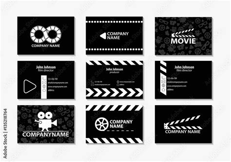 Vector Set Of Creative Business Cards Stock Vector Adobe Stock