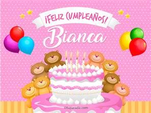 Feliz cumpleaños Bianca tarjetas de Bianca