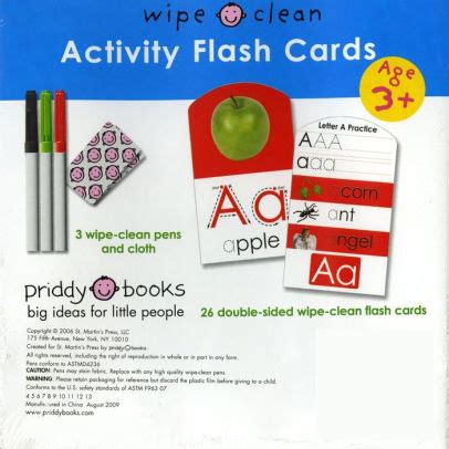 Wipe Clean Activity Flash Cards Letters 26 Double Sided Wipe Clean