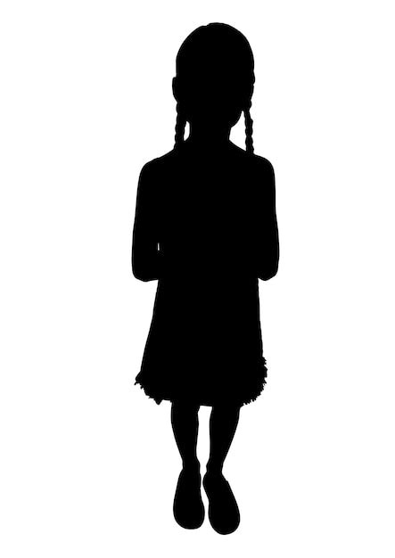 Silhouette D Enfants Enfant Isol Sur Fond Blanc Illustration