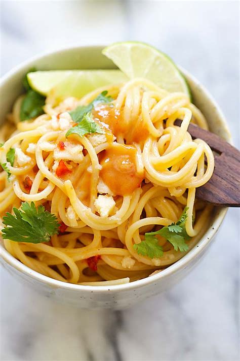 Thai Sweet Chili Peanut Noodles Easy Delicious Recipes