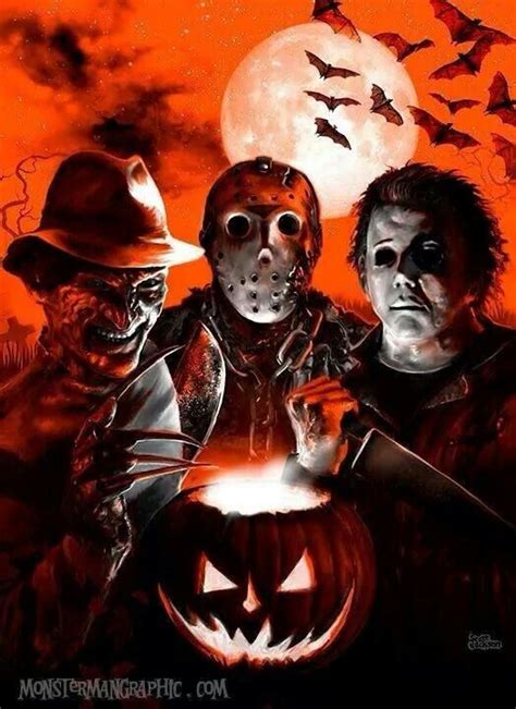 Happy Halloween Horror Freddy Krueger Jason Michael Myers Horror