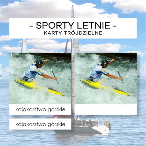 Sporty letnie karty trójdzielne 30 szt Materiały Montessori karty