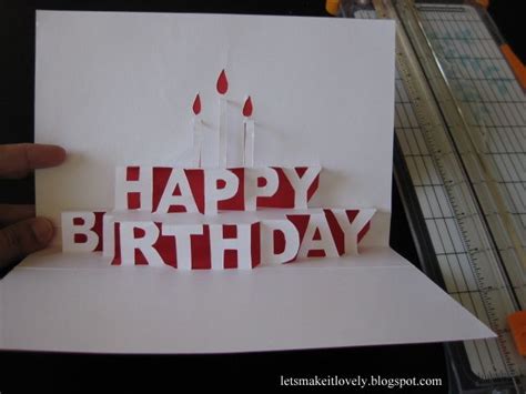 Lets Make It Lovely Happy Birthday Pop Up Card Pop Up Card