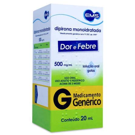 Comprar Dipirona Gotas 500mg 20ml Ems Generico Drogaria Nova