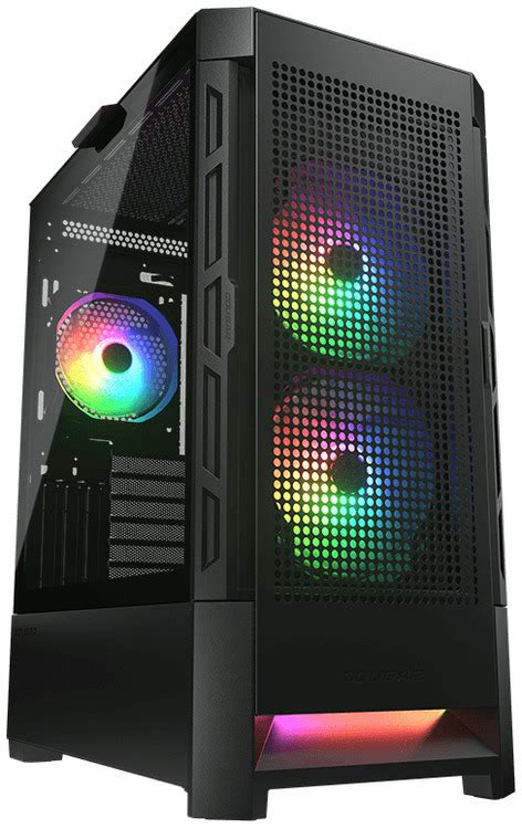 Cougar ATX AIRFACE RGB Tempered Glass Case Black CGR 5ZD1W AIR RGB CA