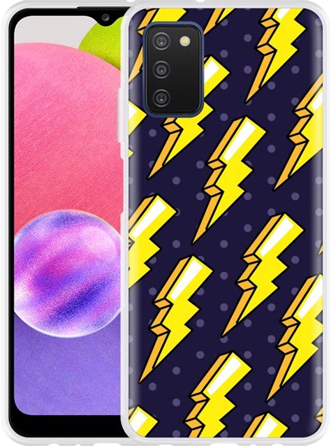 Cazy Hoesje Geschikt Voor Samsung Galaxy A03s Pop Art Lightning Bol