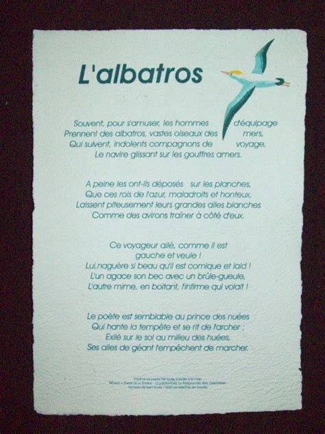 L Albatros Poeme De Baudelaire French Poems Poetic Quote Learn