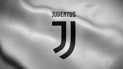 Juventus Italy White Logo Flag Loop Back Stock Video Pond5