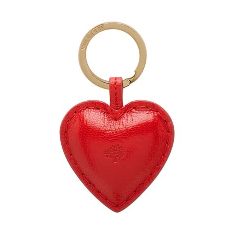 Mulberry Heart Keyring In Red Lyst