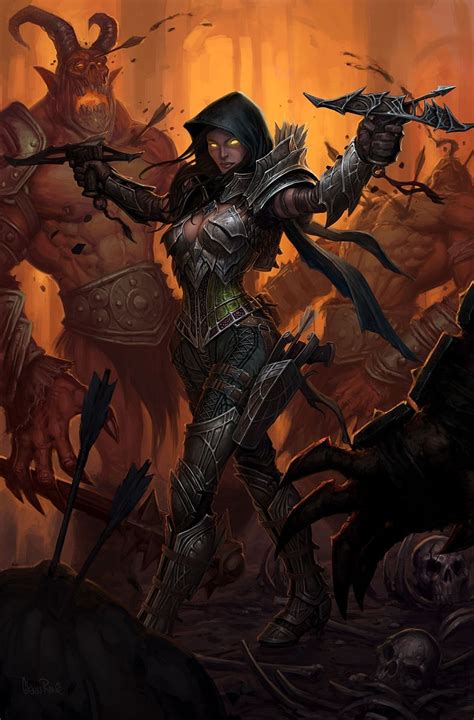 The Amazing Official Art Of Diablo Iii Female Demons Demon Hunter Art