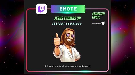 Animated Jesus Emote For Twitch Streamer Gaming Streaming Stream