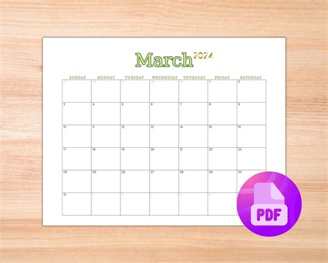 2024 Calendar Printable 2024 Year Calendar 2024 Monthly Etsy Canada