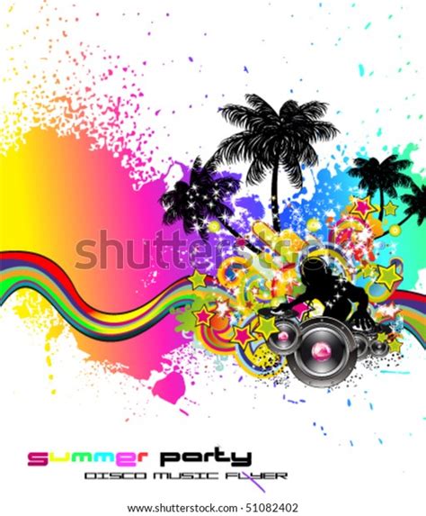 Tropical Music Latin Disco Event Background Stock Vector Royalty Free