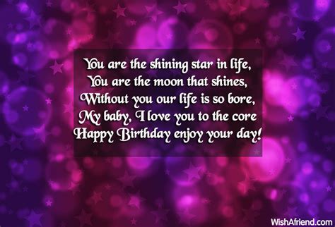 You Are The Shining Star In Birthday Wish For Kids