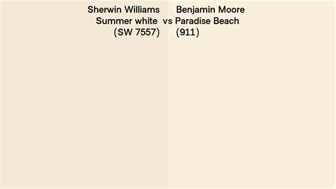 Sherwin Williams Summer White Sw Vs Benjamin Moore Paradise