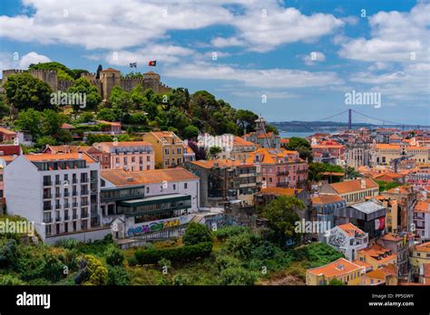 Aerial view of Lisbon Stock Photo - Alamy