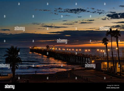 Oceanside Pier Sunset Stock Photo - Alamy