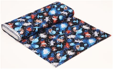 Black Fabric With Cat In Space Dot By Timeless Treasures Fabric By