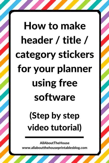 How To Make Your Own Custom Erin Condren Or Any Planner Header Title