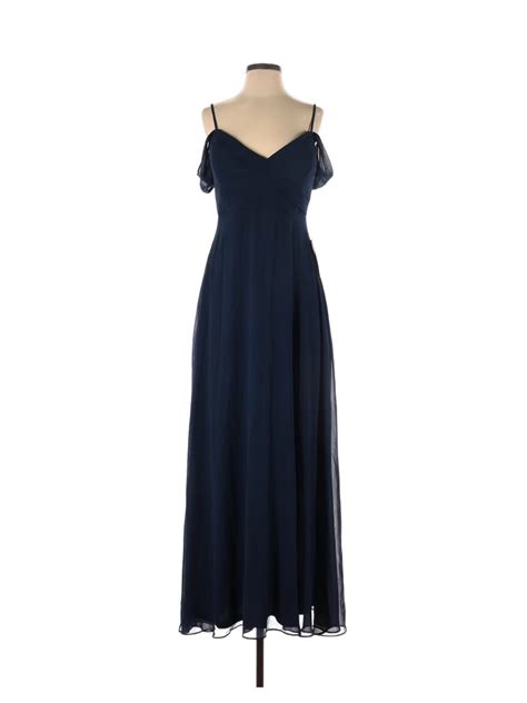 Spense 100 Polyester Solid Navy Blue Cocktail Dress Size S 65 Off