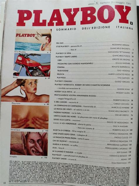 PLAYBOY ITALIA 5 MAGGIO 1981 ANNAMARIA RIZZOLI ROBERT DE NIRO MARTIN