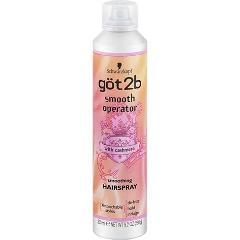 Schwarzkopf Got2b Hairspray Smooth Operator With Cashmere | Styling ...