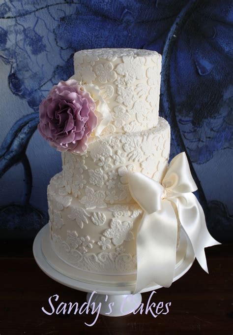 Sandys Cakes Pretty Wedding Cakes Cake Lace Wedding Cake Cookies