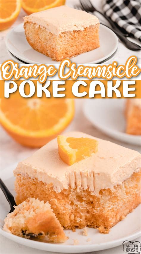 ORANGE CREAMSICLE POKE CAKE | Orange cake recipe, Creamsicle cake, Fruity cake