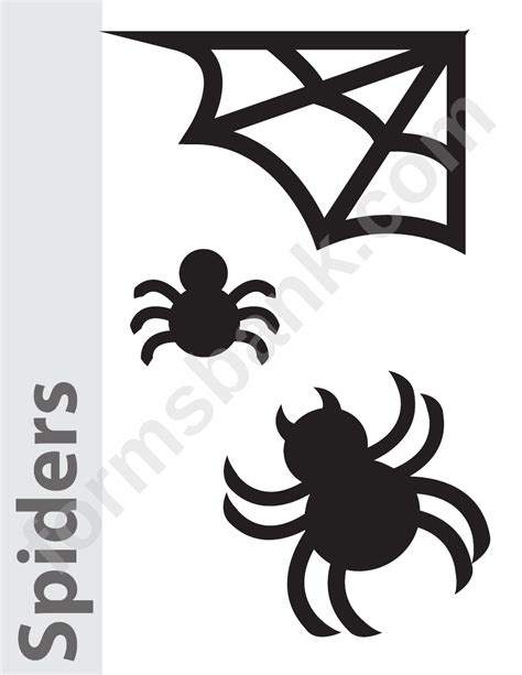 Spiders Pumpkin Carving Pattern Template Printable Pdf Download