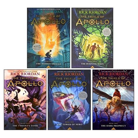 Trials Of Apollo Series 5 Books Collection Set By Rick Riordan The