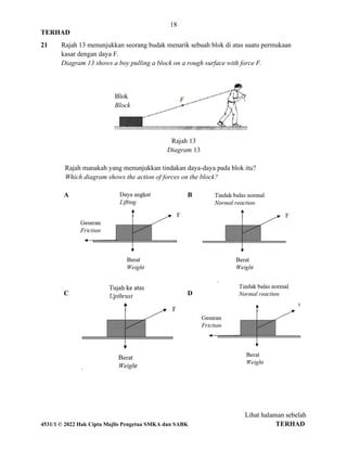 MODUL FIZIK 1 PERCUBAAN TINGKATAN 5 2022 Pdf