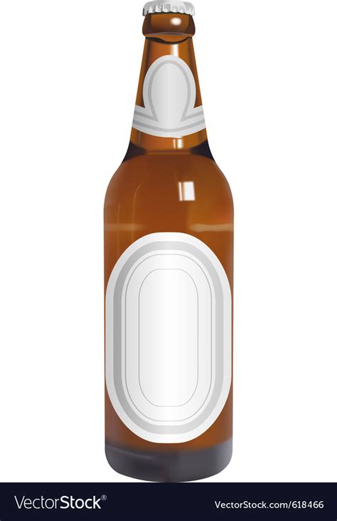 Realistic Beer Bottle With Blank Labels Royalty Free Vector