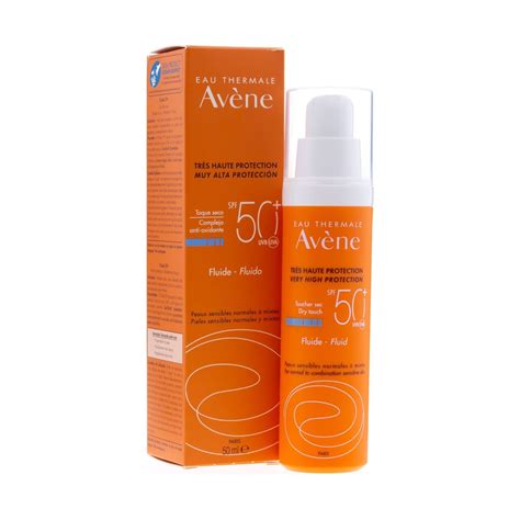 Ezine Avène Solaire Fluide Très Haute Protection Spf 50 50ml Ezine