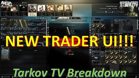 New Trader And Player Loadout UI More HUGE Changes Coming To Tarkov