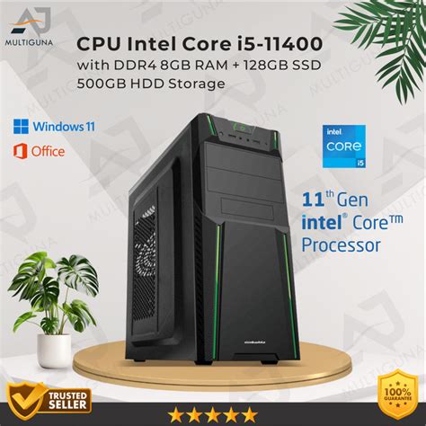 Jual CPU PC Komputer Intel Core I5 11400 Gen 11 RAM 8GB SSD Rakitan