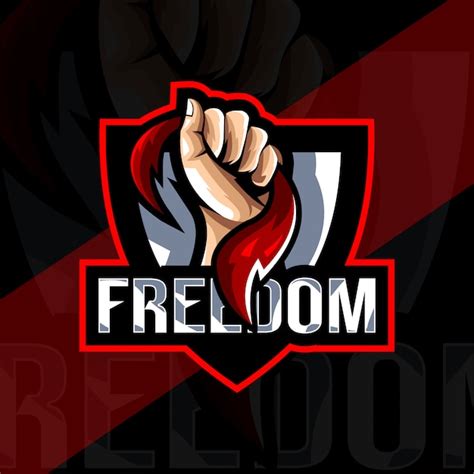 Freedom mascot logo esport design | Premium Vector