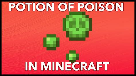 What Does Potion Of Poison Do In Minecraft Youtube