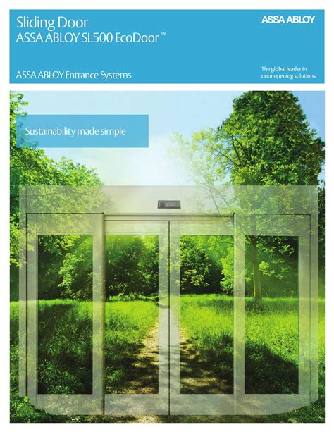 Assa Abloy Entrance Systems Catalogs Sliding Door Assa Abloy Sl500 Ecodoor Arcat