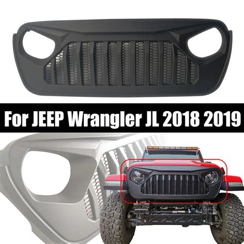 New Matte Black ABS Front Bumper Grille Upper Grill For JEEP Wrangler