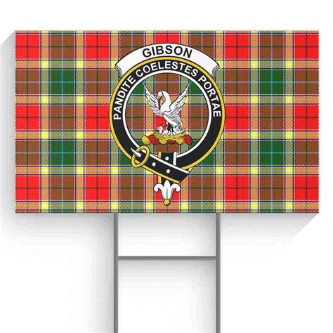 Gibson Tartan Classic Crest Yard Sign Celticprime