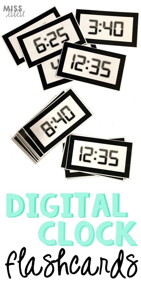 Digital Clock Flashcards To The 5 Minute Interval Flashcards